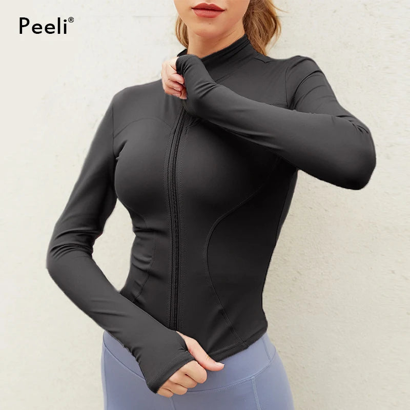 Women’s Long Sleeve Zip Sports Jacket