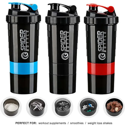 3-Layer Protein Shaker Bottle