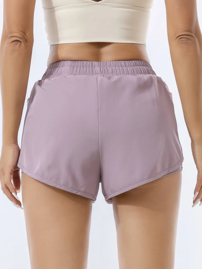 Women’s Double-Layer Quick-Dry Athletic Shorts