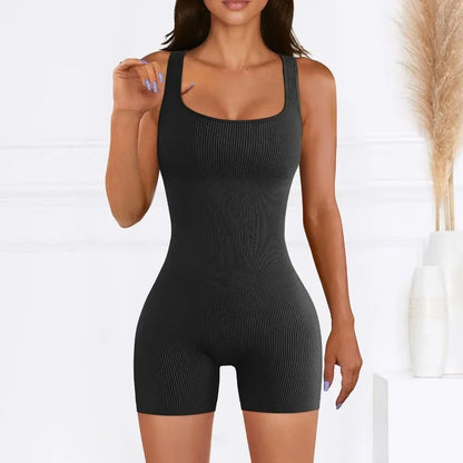 Sleeveless One-Piece Yoga Suit