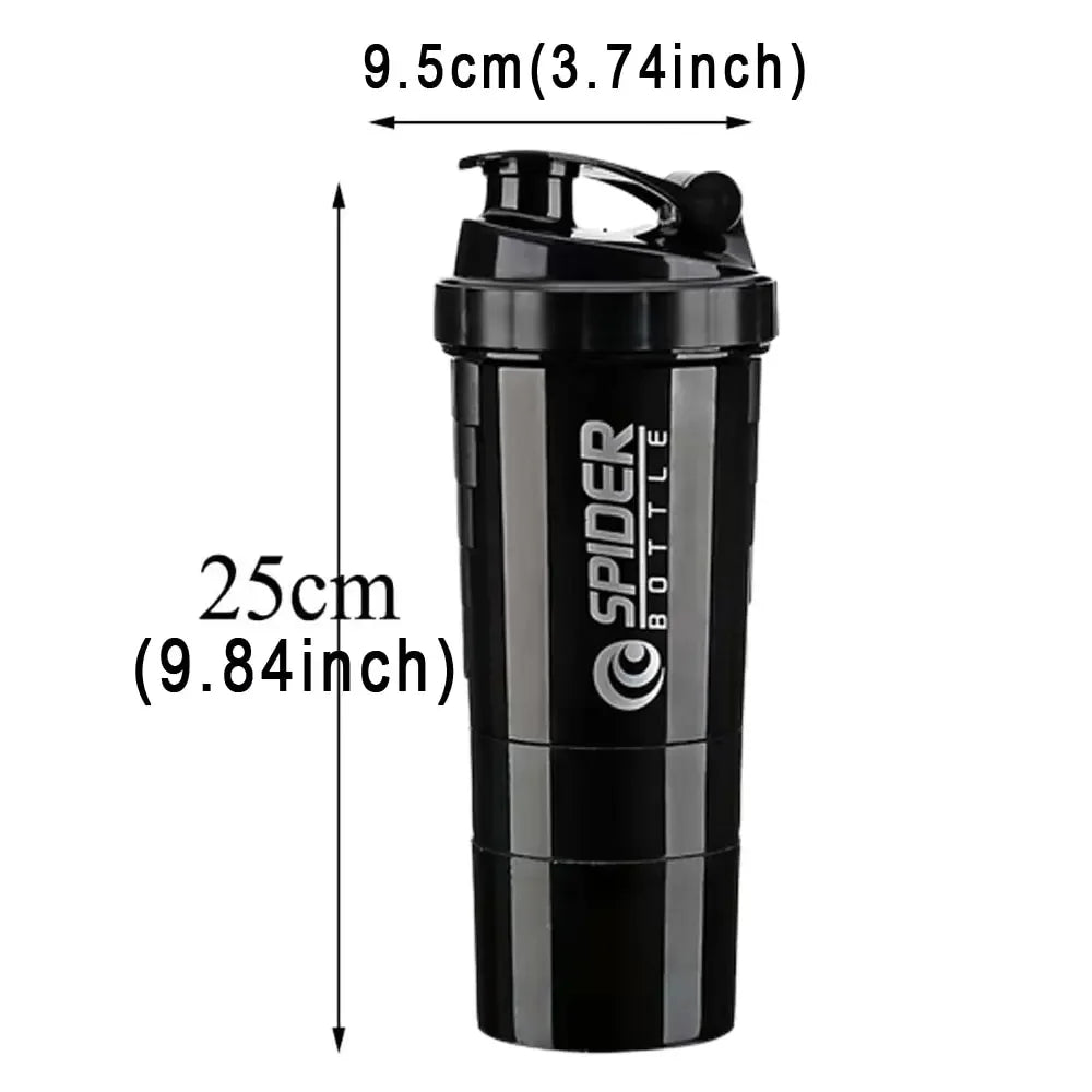 3-Layer Protein Shaker Bottle